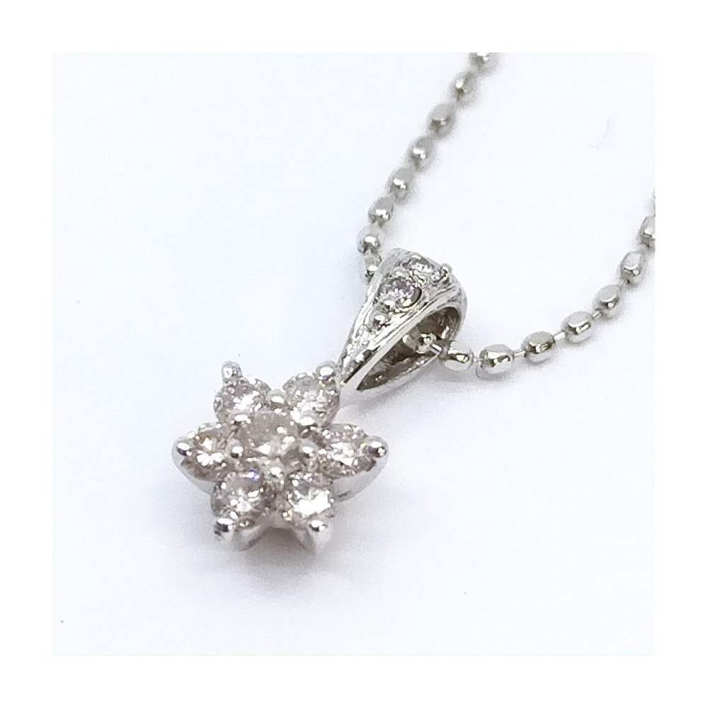 Jewelry Pendant Necklace Star Diamond 0.15ct Whit